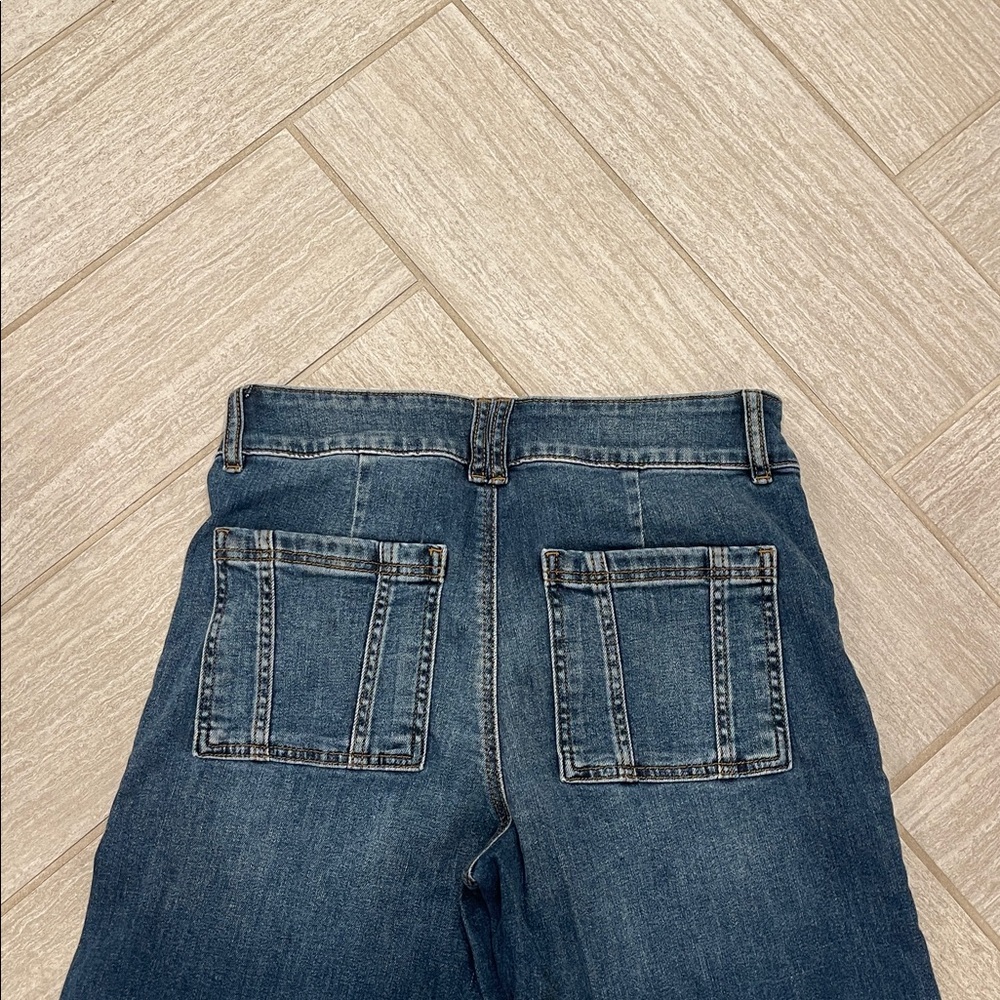 Kut from the Kloth Jodi Dark Blue Wide Leg Jeans - Picture 5 of 6